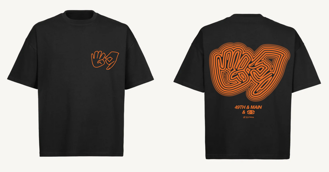 3Olympia Exclusive short sleeve tee - Black + Orange